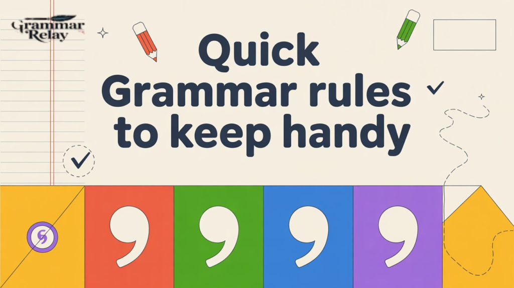 Quick Grammar Rules to Keep Handy