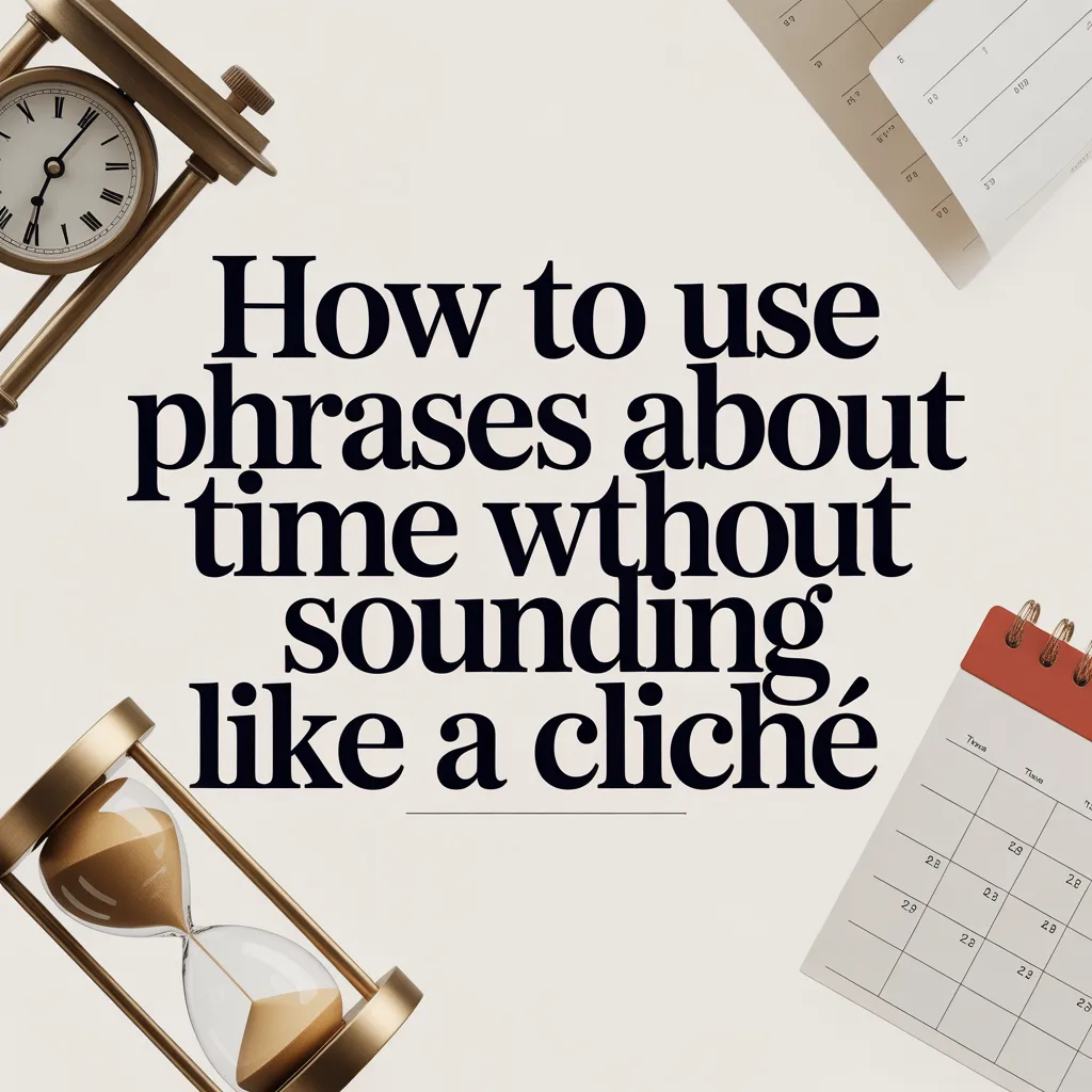 How to Use Phrases About Time Without Sounding Like a Cliché