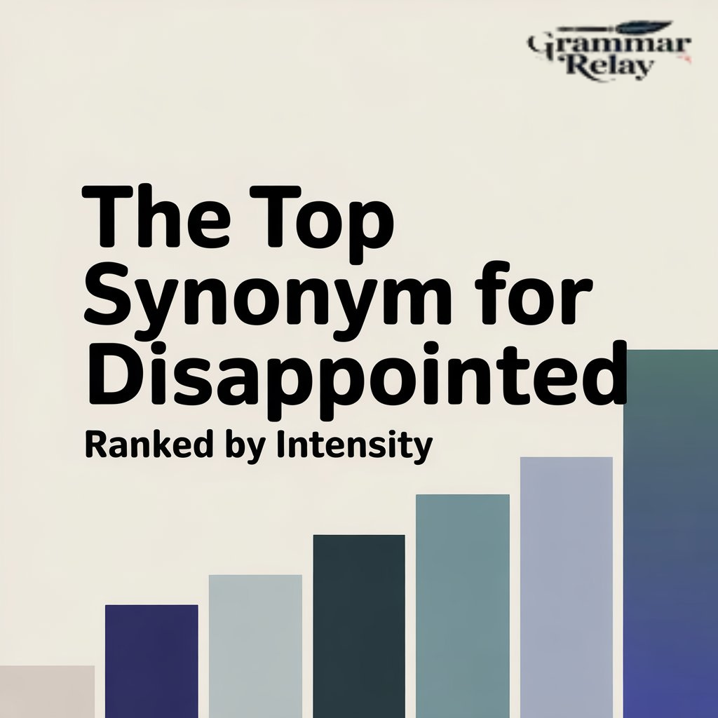 The Top Synonym for Disappointed Ranked by Intensity