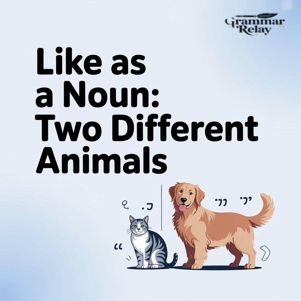 "Like" as a Noun : Two Different Animals