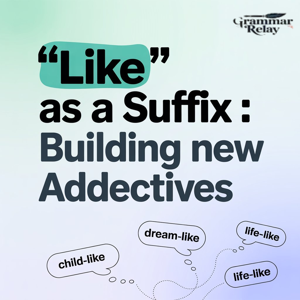 "Like" as a Suffix : Building New Adjectives