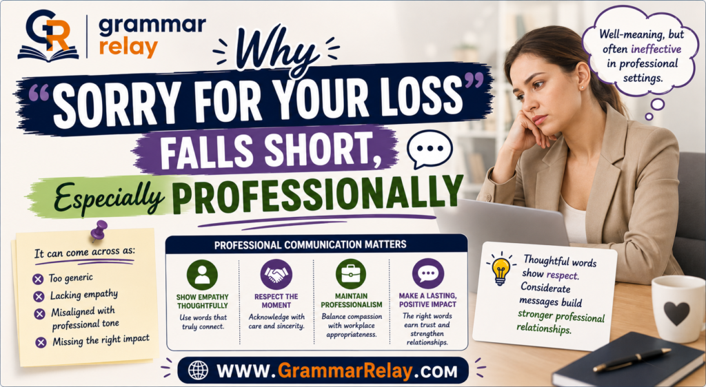 Why "Sorry for Your Loss" Falls Short, Especially Professionally