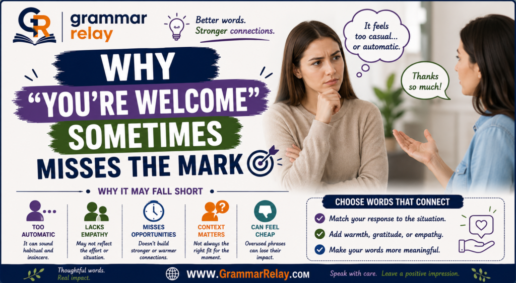Why "You're Welcome" Sometimes Misses the Mark