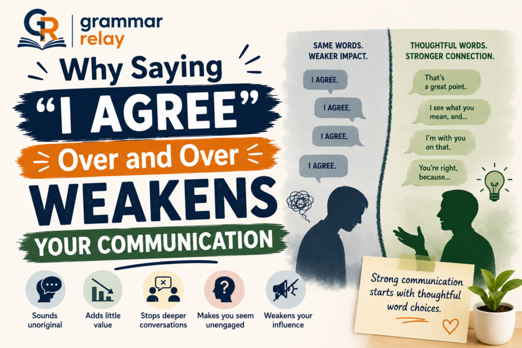 Why Saying "I Agree" Over and Over Weakens Your Communication