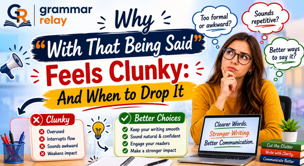 Why "With That Being Said" Feels Clunky: And When to Drop It