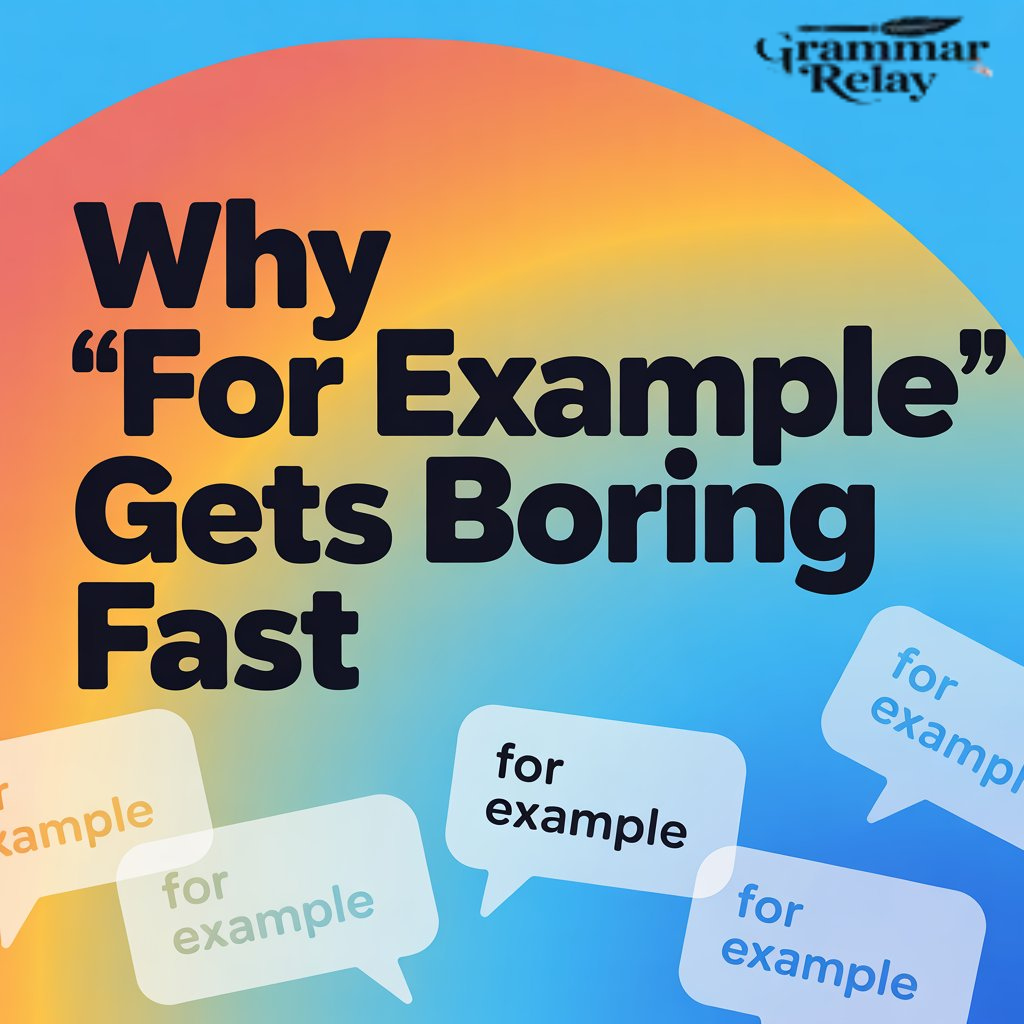 Why "For Example" Gets Boring Fast