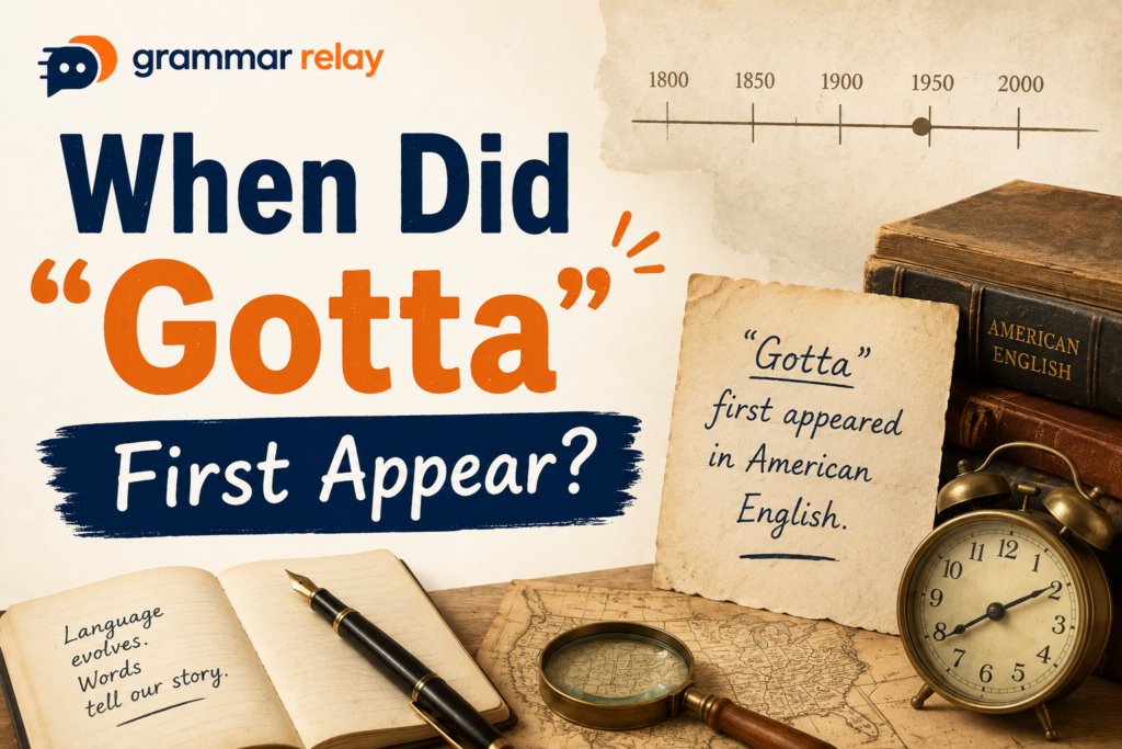 When Did "Gotta" First Appear?