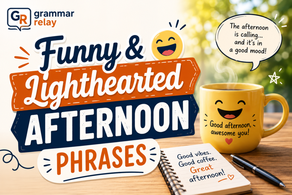 Funny & Lighthearted Afternoon Phrases