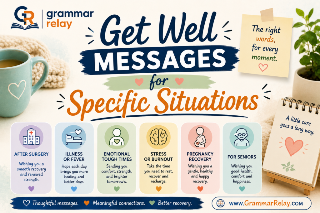 Get Well Messages for Specific Situations