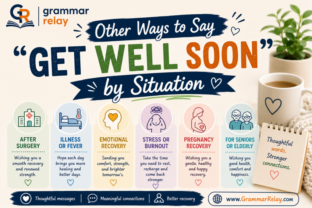 Other Ways to Say "Get Well Soon" by Situation