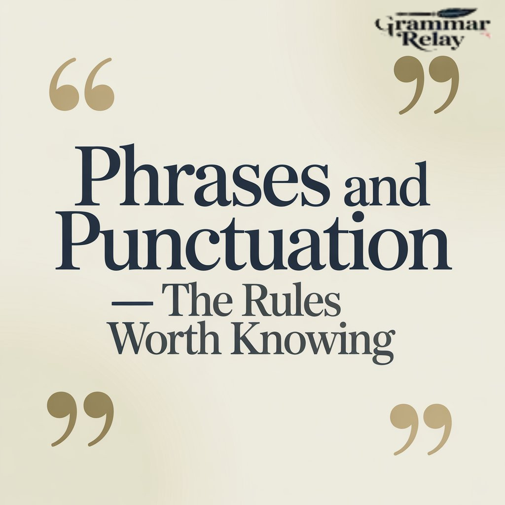 Phrases and Punctuation — The Rules Worth Knowing