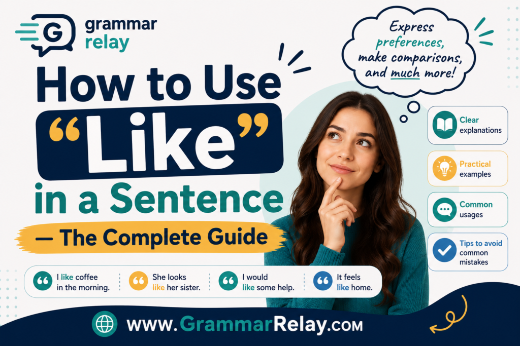 How to Use "Like" in a Sentence — The Complete Guide - Grammar Relay