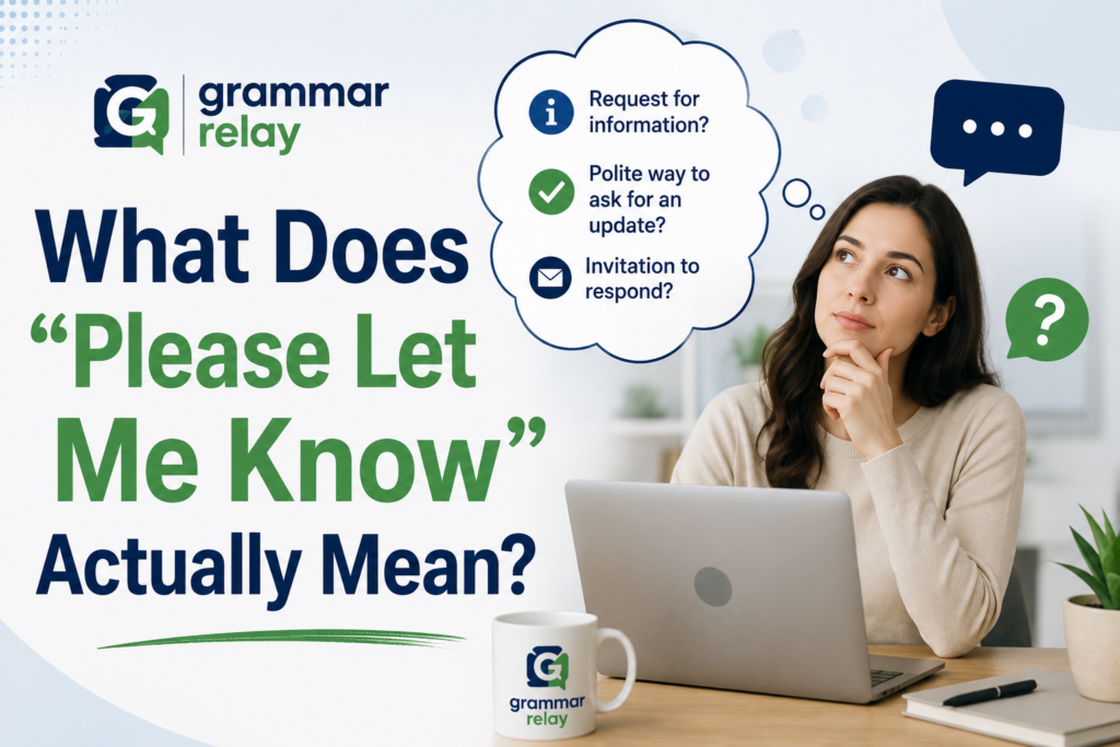 What Does "Please Let Me Know" Actually Mean?