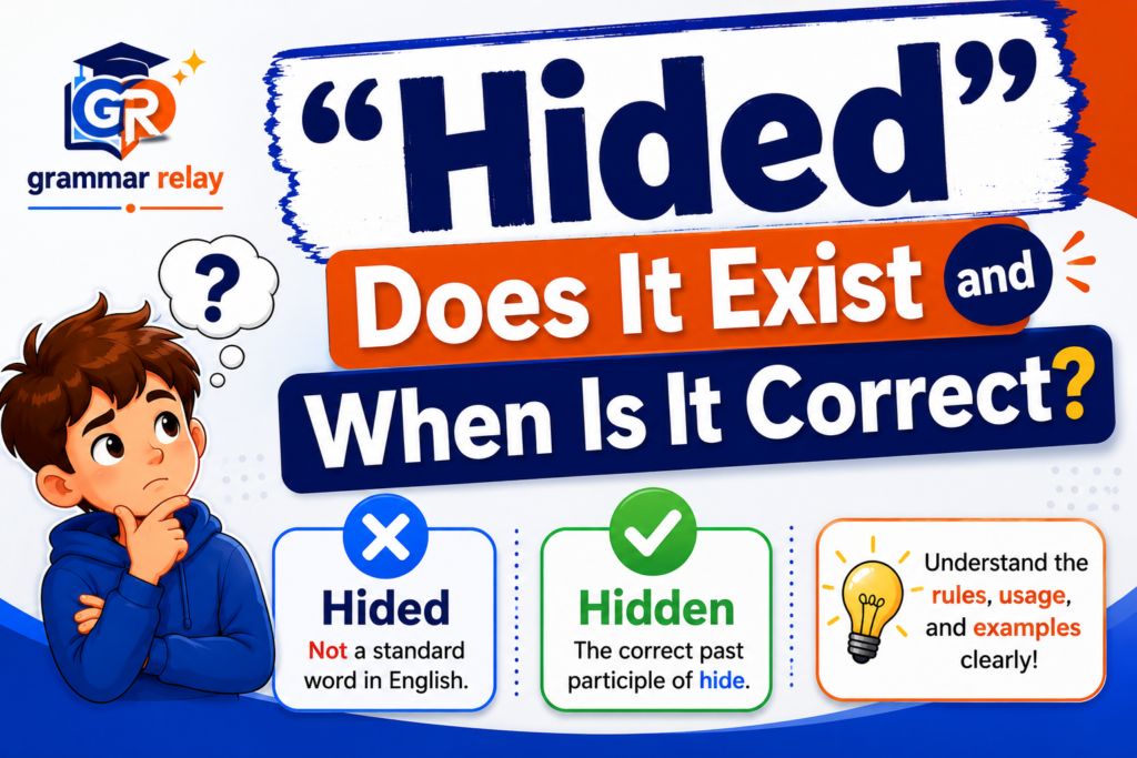 "Hided": Does It Exist and When Is It Correct?