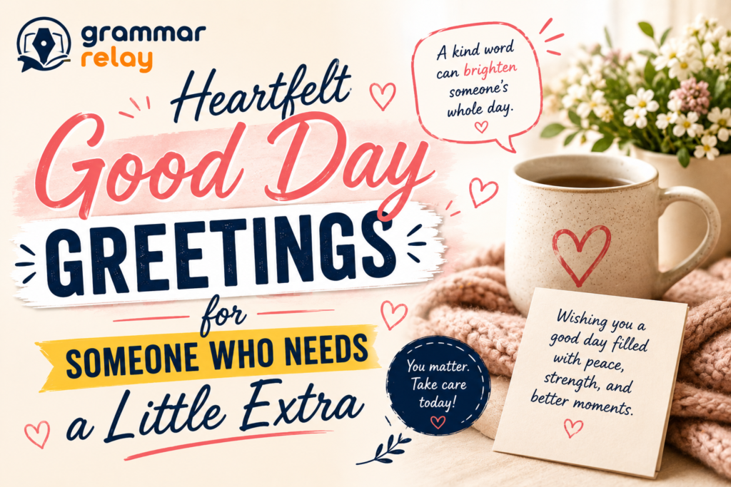 Heartfelt Good Day Greetings for Someone Who Needs a Little Extra