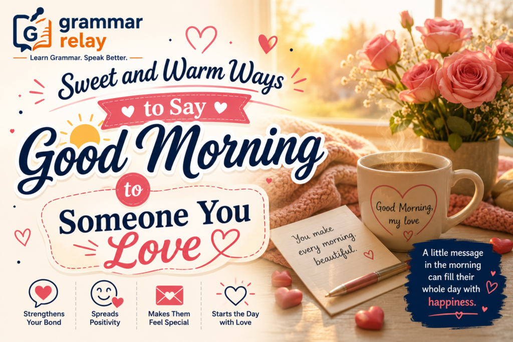 Sweet and Warm Ways to Say Good Morning to Someone You Love