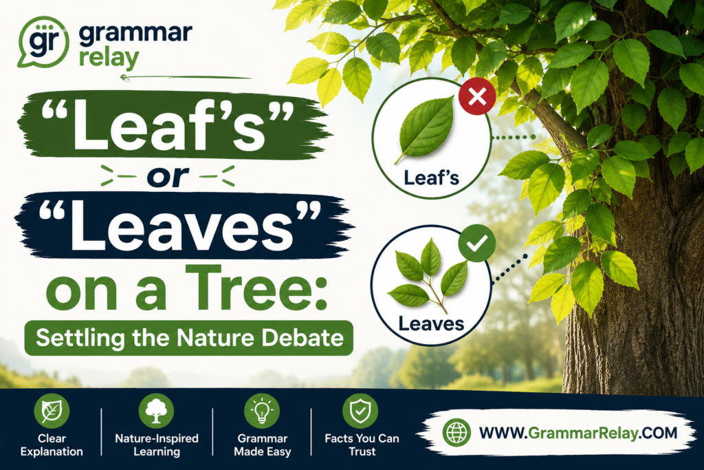 "Leaf's" or "Leaves" on a Tree: Settling the Nature Debate