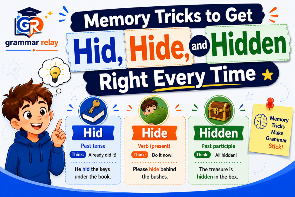 Memory Tricks to Get Hid, Hide, and Hidden Right Every Time