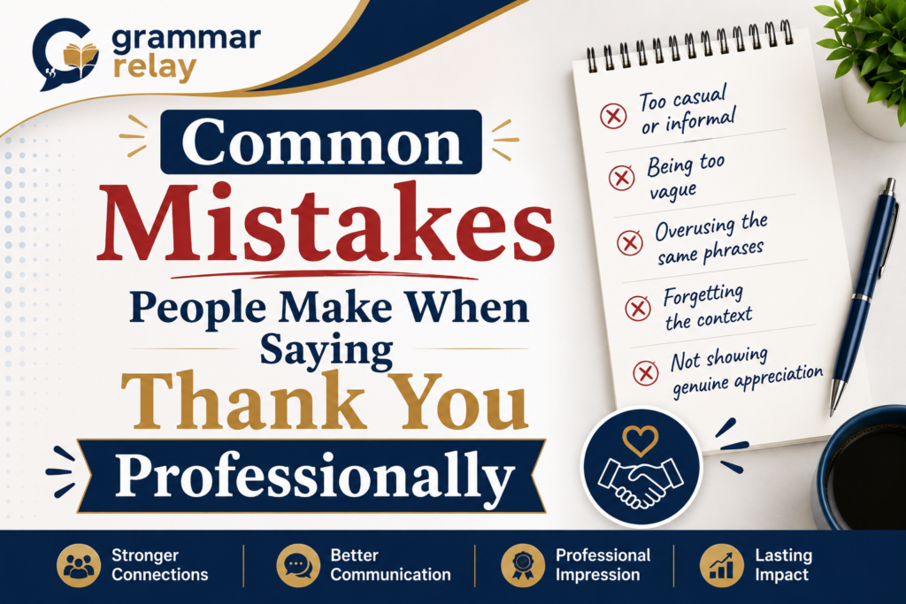 Common Mistakes People Make When Saying Thank You Professionally