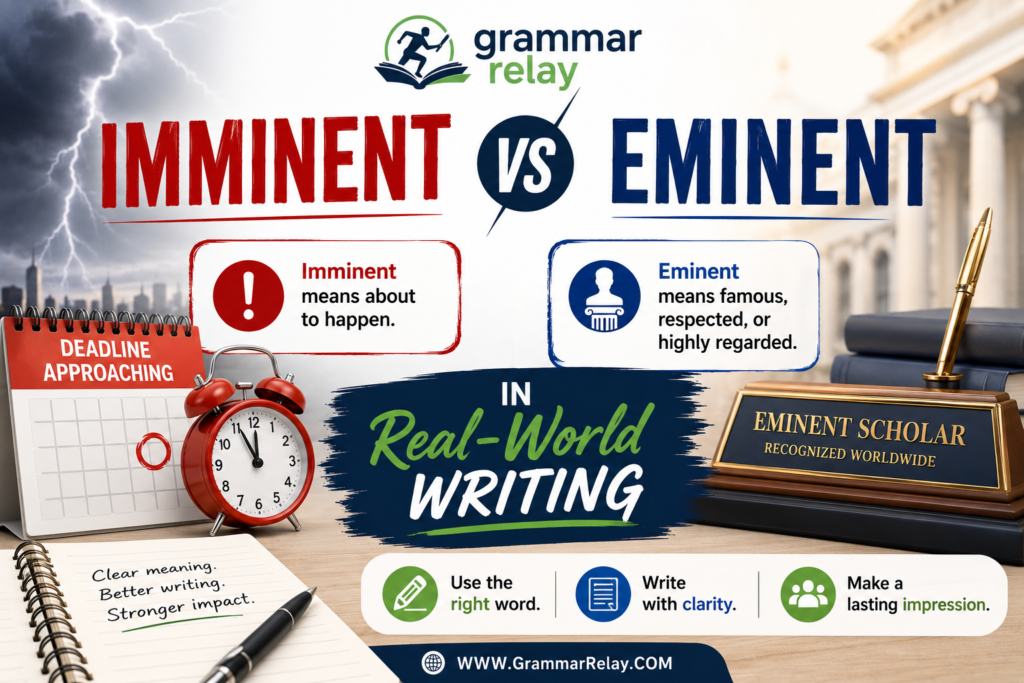 Imminent vs Eminent in Real-World Writing