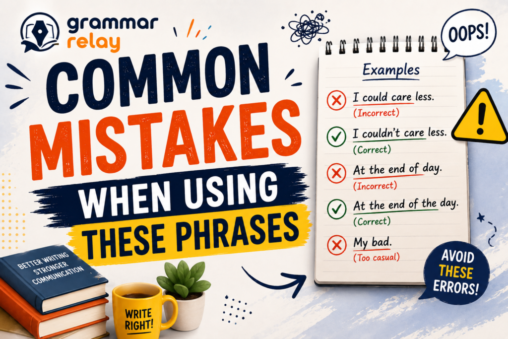 Common Mistakes When Using These Phrases