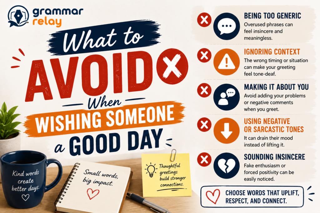 What to Avoid When Wishing Someone a Good Day