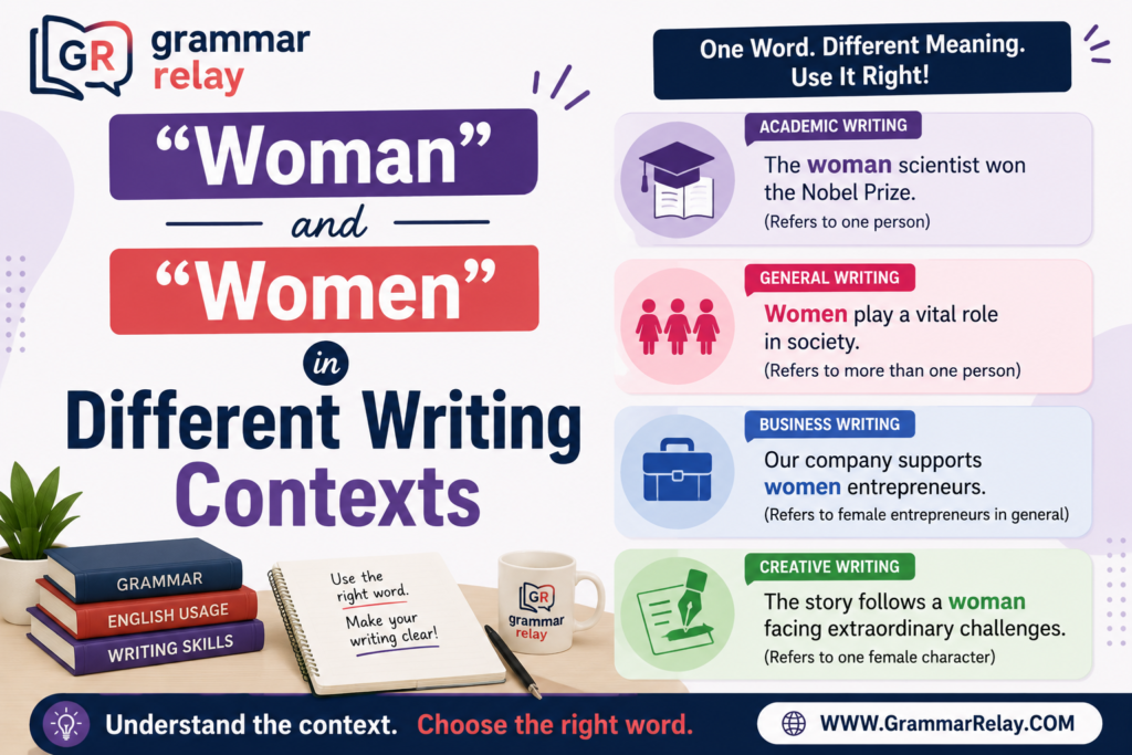 "Woman" and "Women" in Different Writing Contexts