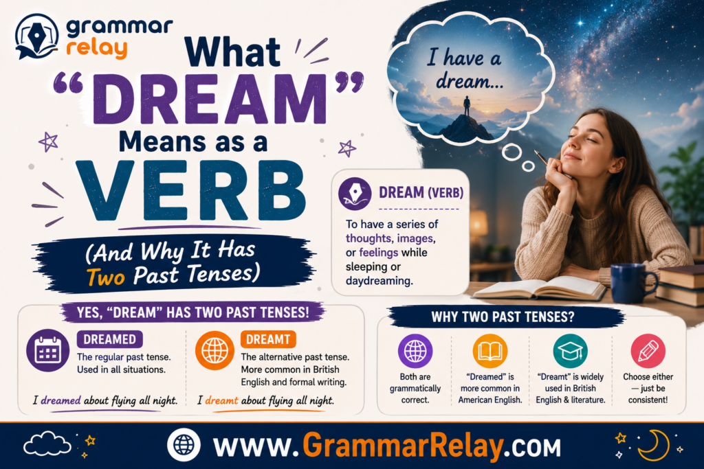 What "Dream" Means as a Verb (And Why It Has Two Past Tenses)