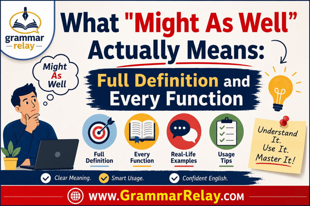 What "Might As Well" Actually Means: Full Definition and Every Function