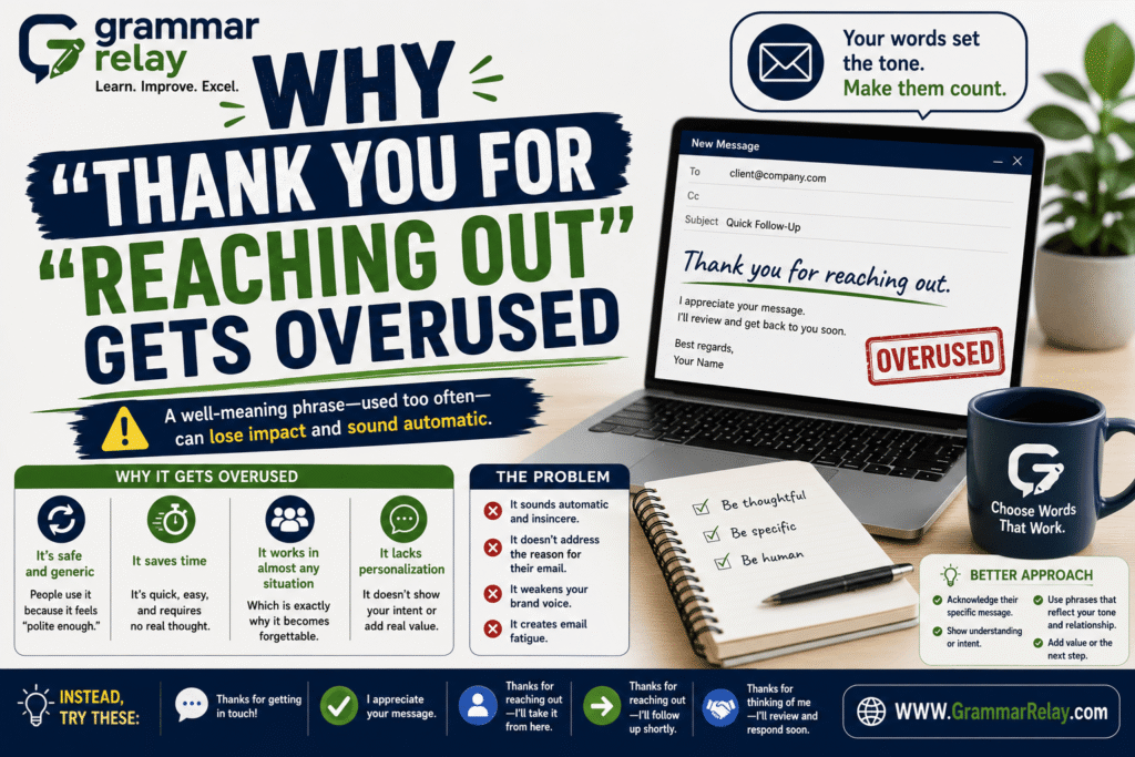 Why "Thank You for Reaching Out" Gets Overused
