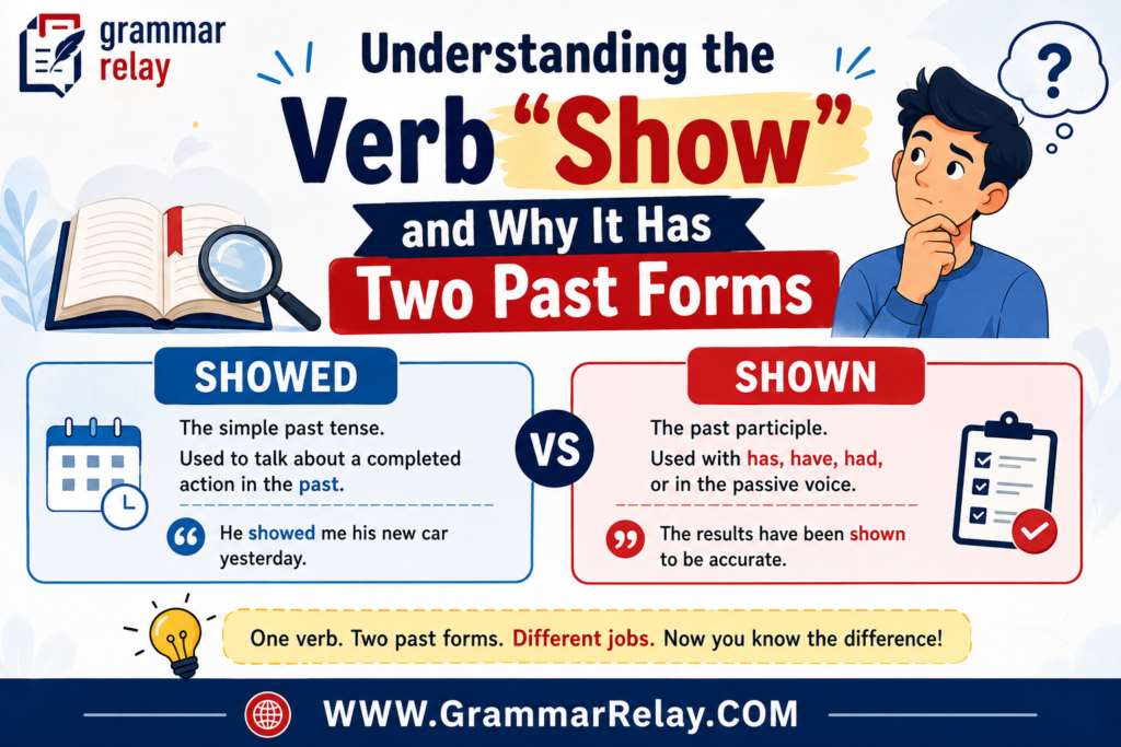 Understanding the Verb "Show" and Why It Has Two Past Forms