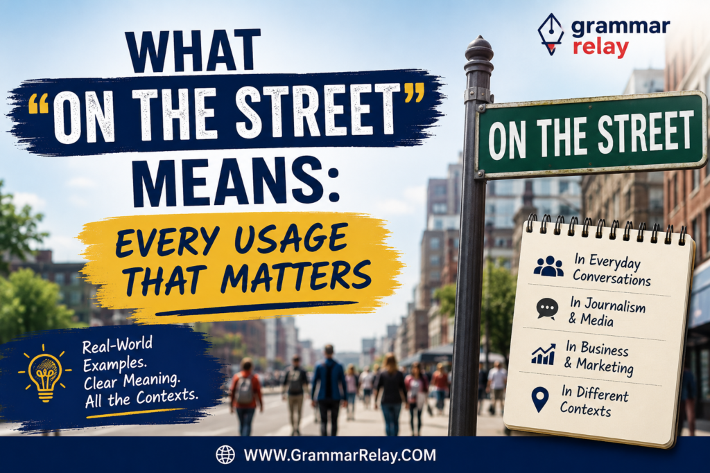 What "On the Street" Means: Every Usage That Matters