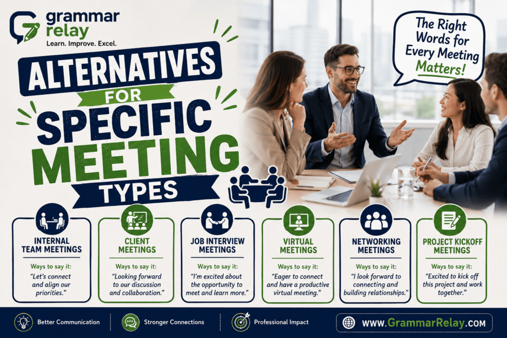 Alternatives for Specific Meeting Types