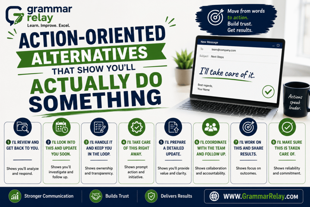 Action-Oriented Alternatives That Show You'll Actually Do Something