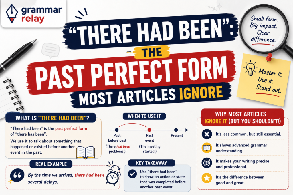 "There Had Been": The Past Perfect Form Most Articles Ignore