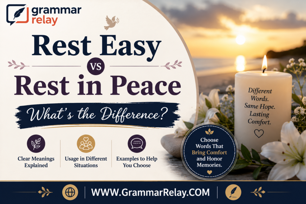 Rest Easy vs Rest in Peace: What's the Difference?