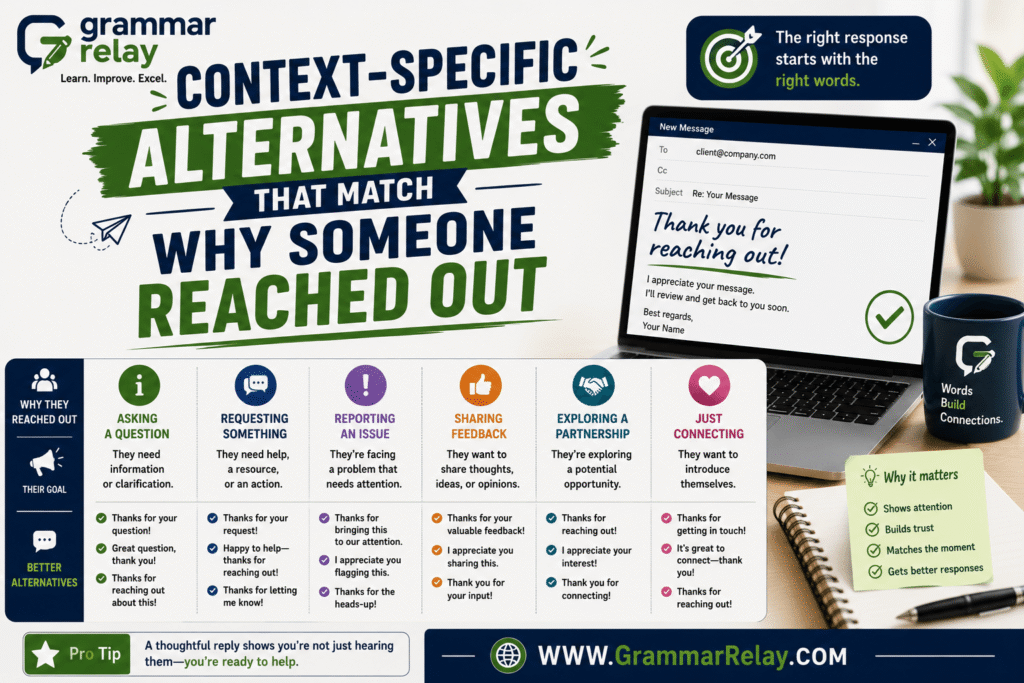 Context-Specific Alternatives That Match Why Someone Reached Out