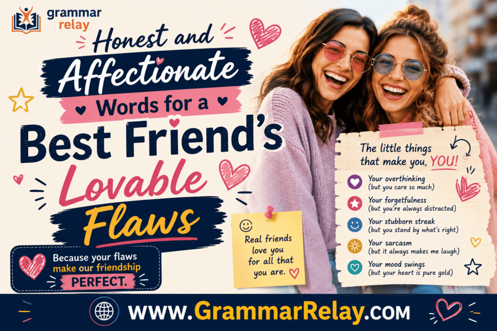 Honest and Affectionate Words for a Best Friend's Lovable Flaws