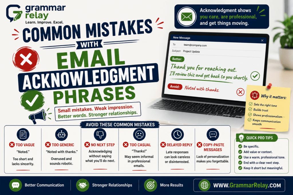 Common Mistakes With Email Acknowledgment Phrases
