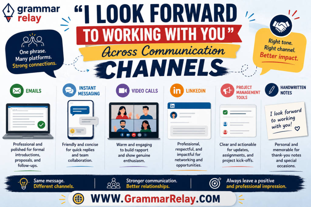 "I Look Forward to Working With You" Across Communication Channels