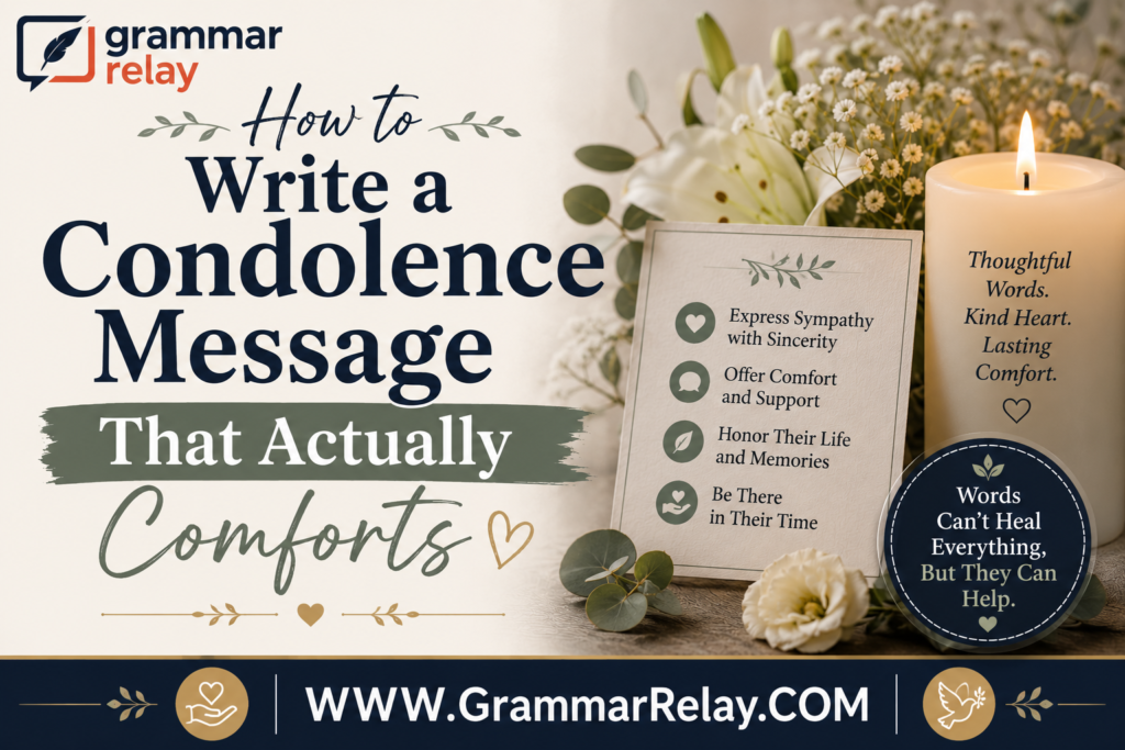 How to Write a Condolence Message That Actually Comforts