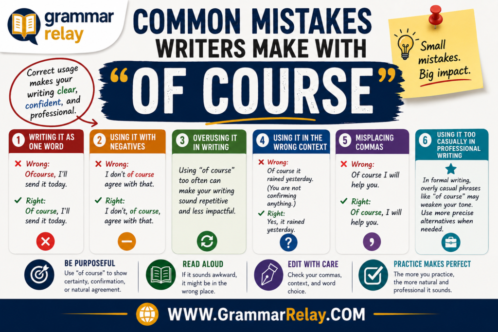 Common Mistakes Writers Make With "Of Course"