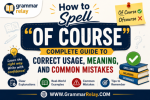 How to Spell Of Course Complete Guide to Correct Usage, Meaning, and Common Mistakes