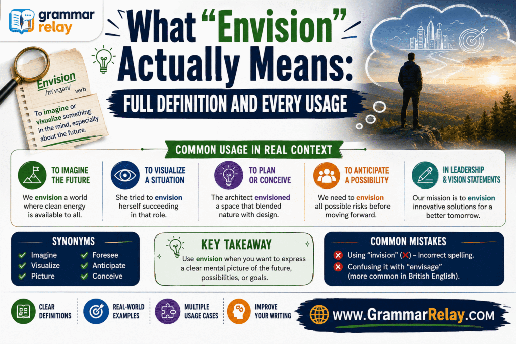 What "Envision" Actually Means: Full Definition and Every Usage