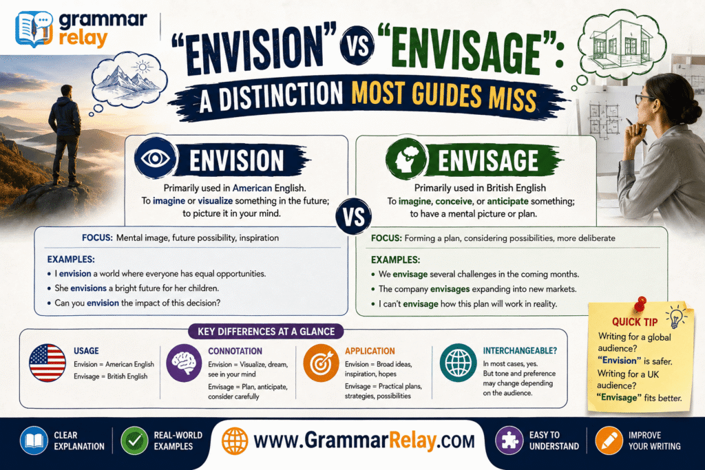 "Envision" vs "Envisage": A Distinction Most Guides Miss