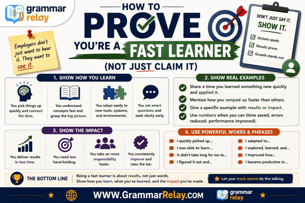 How to Prove You're a Fast Learner (Not Just Claim It)