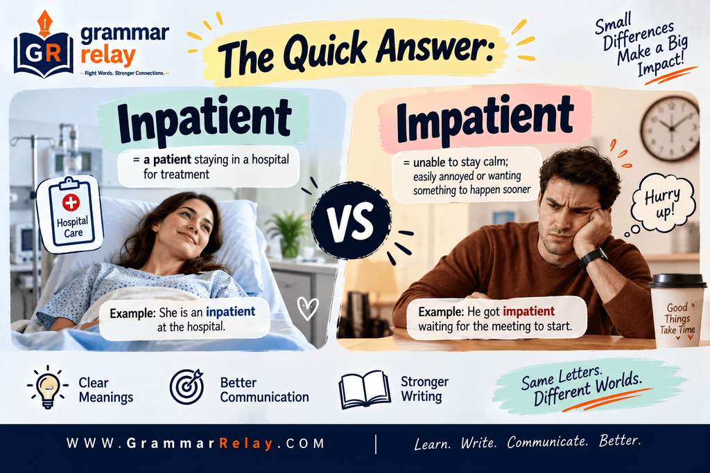 The Quick Answer: "Inpatient vs Impatient"