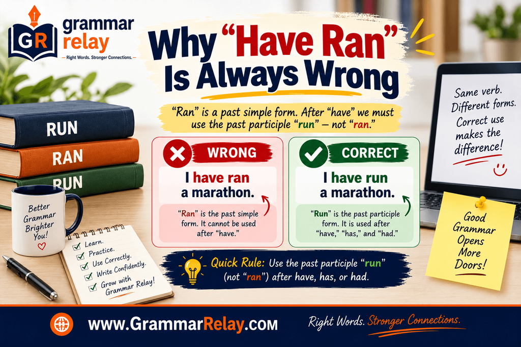 Why "Have Ran" Is Always Wrong