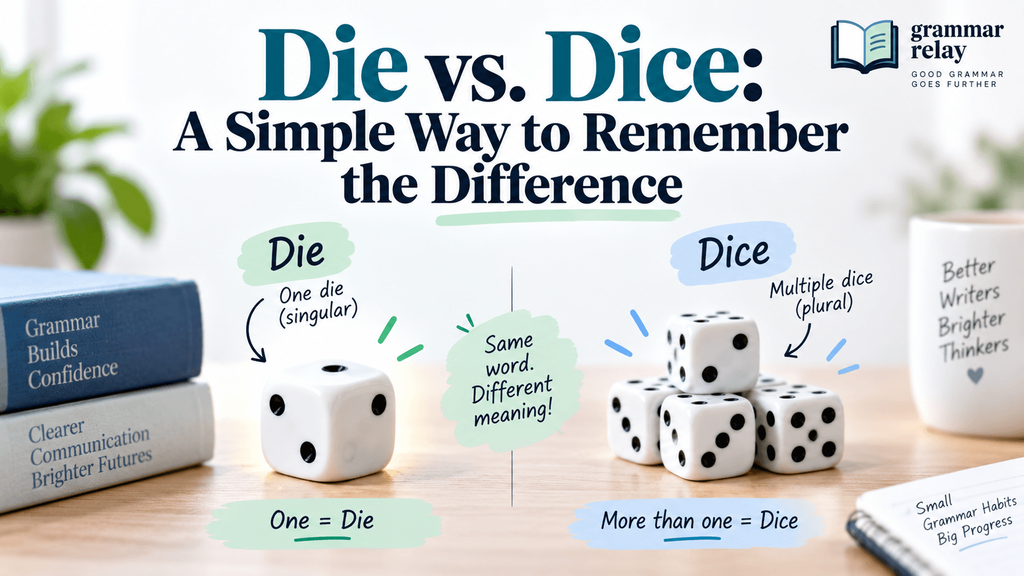 Die vs. Dice: A Simple Way to Remember the Difference